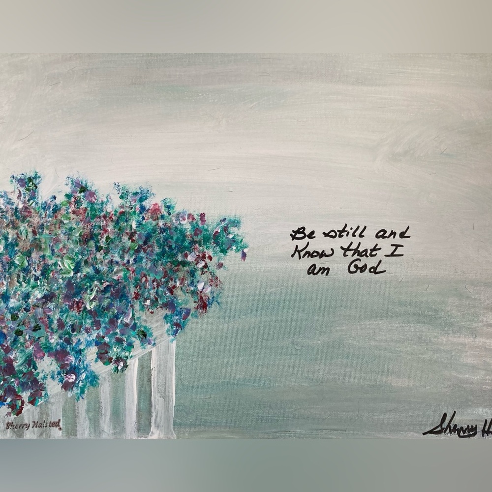 Floral Art Print with Inspirational Quote